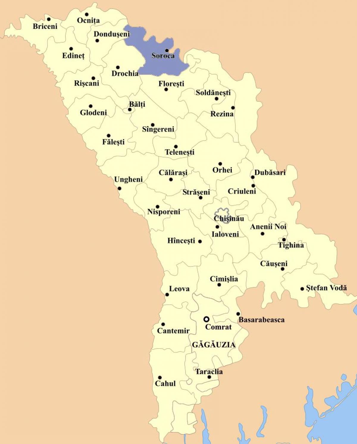 Mappa di cahul Moldova
