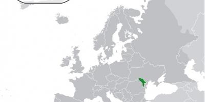 Moldova posizione sulla mappa del mondo