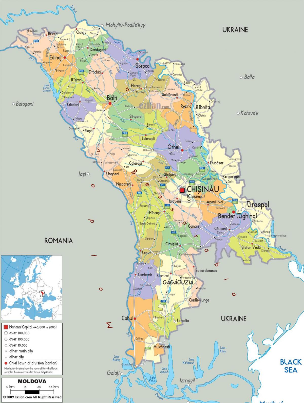 beltsy Moldova mappa